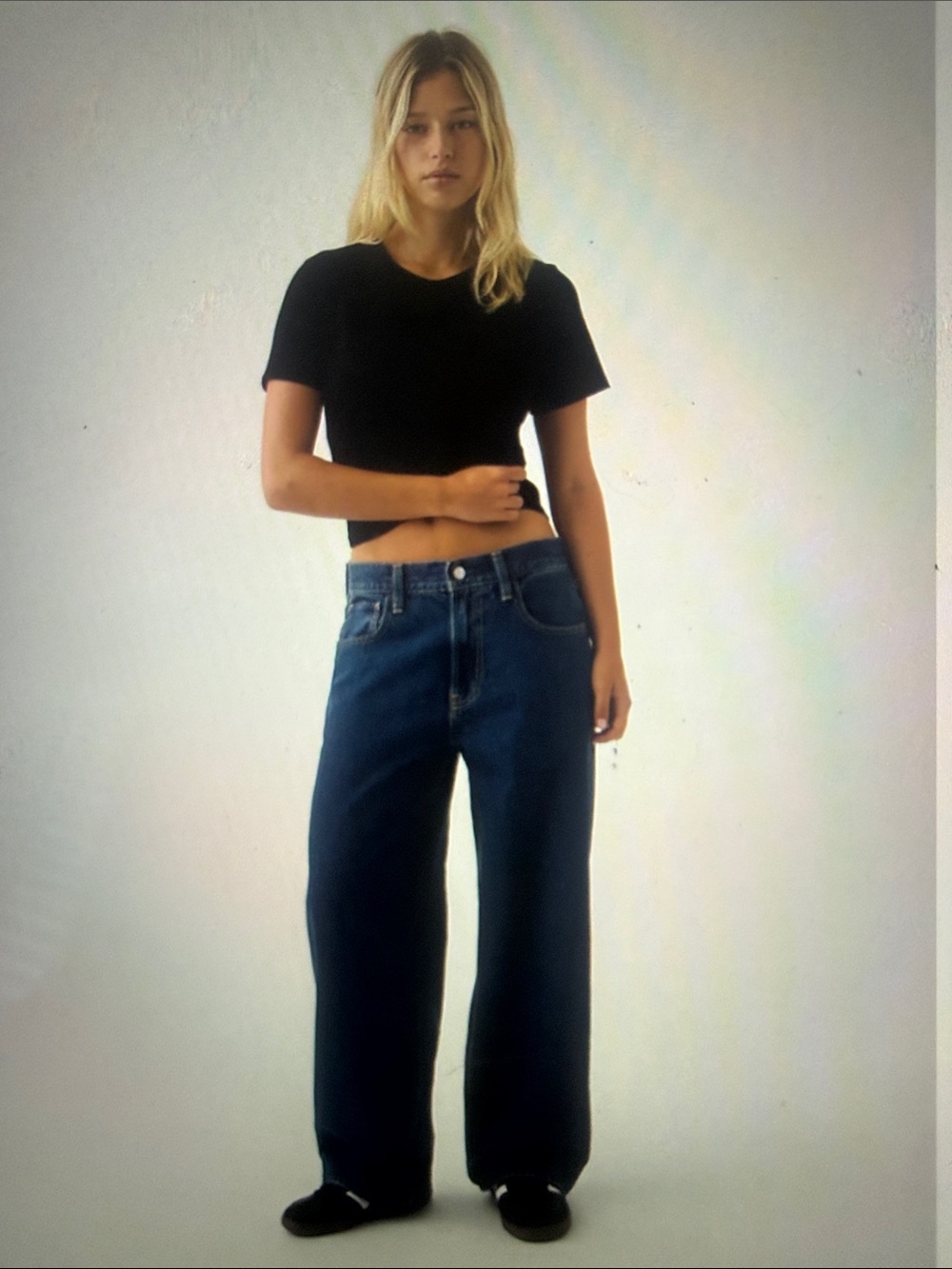 NWT GAP x HAILEY BIEBER MEDIUM INDIGO~ Size 25
